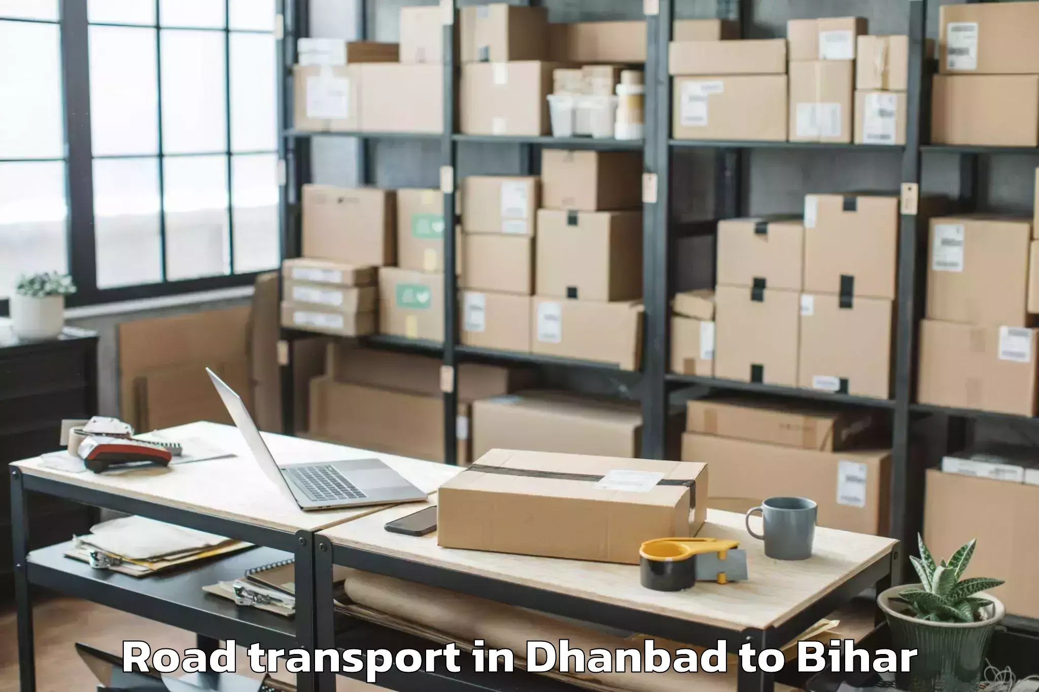 Easy Dhanbad to Areraj Road Transport Booking